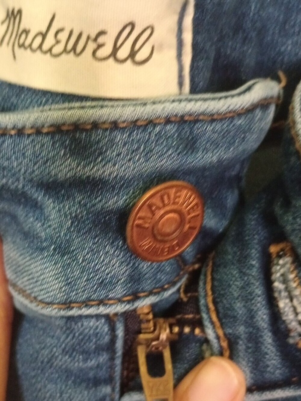 Madewell Skinny High-Rise Chunky Jeans in Blue Wash Denim - Picture 5 of 8